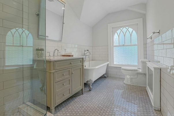 Bathroom, Free Standing Baths, Glass Shower, Interior