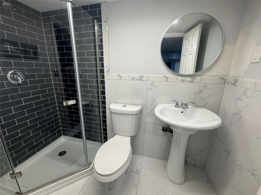 Bathroom, Glass Shower, Interior, Marble, Marble Walls