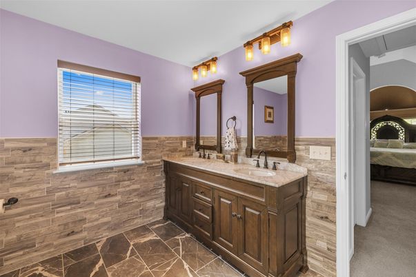 Bathroom, Dual Sink Vanities, Interior, Wooden Walls