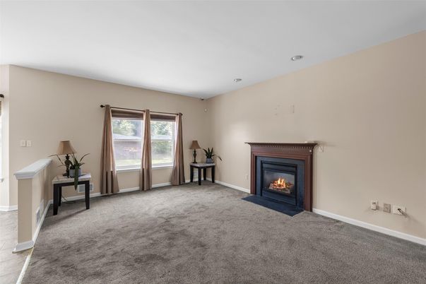 Empty room, Fireplace, Interior, Recessed Lighting