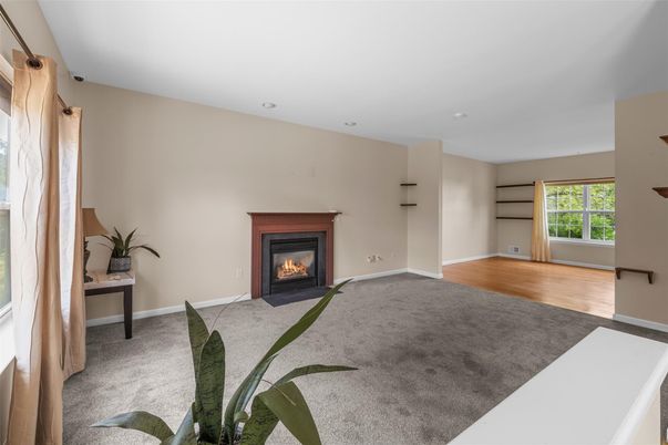 Empty room, Fireplace, Interior, Wood Texture Flooring
