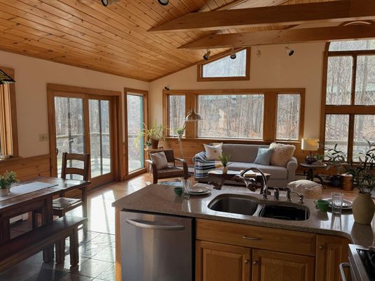 Dining room, Interior, Kitchen, Living room, Wooden Beams, Wooden Ceilings
