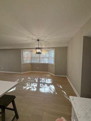 Empty room, Interior, Pendant Lights, Wood Texture Flooring