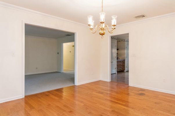 Chandelier, Empty room, Interior, Wood Texture Flooring