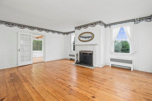 Empty room, Fireplace, Interior, Wood Texture Flooring