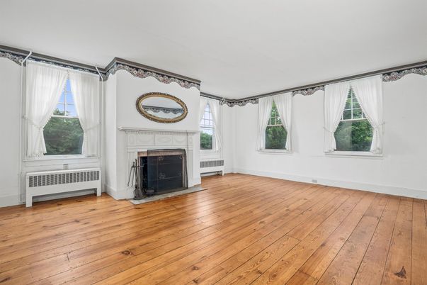 Empty room, Fireplace, Interior, Wood Texture Flooring