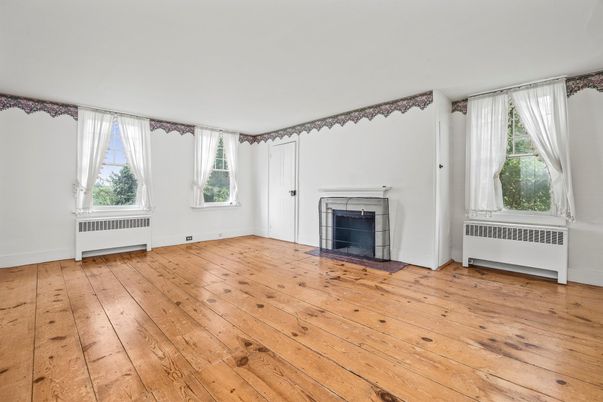 Empty room, Fireplace, Interior, Wood Texture Flooring