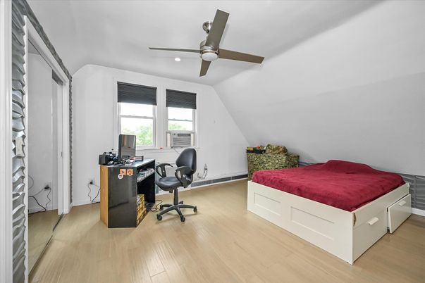 Bedroom, Home Office, Interior, Recessed Lighting, Wood Texture Flooring