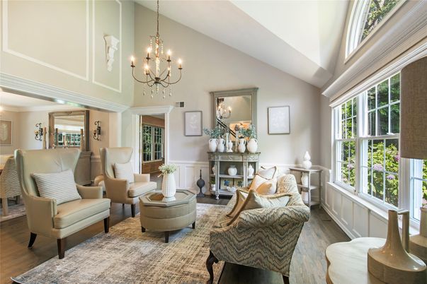Chandelier, Interior, Living room, Wood Texture Flooring