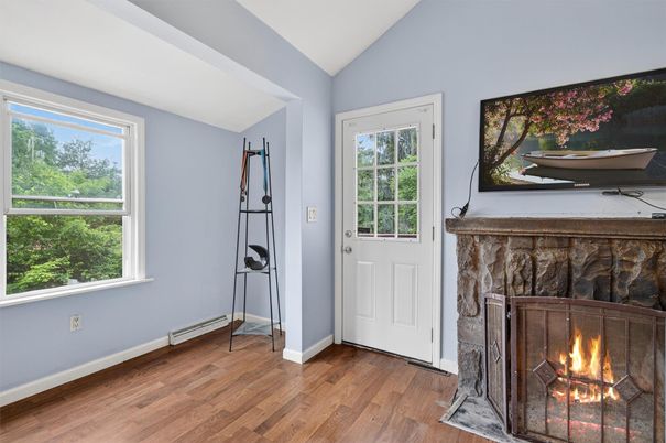 Fireplace, Interior, Wood Texture Flooring