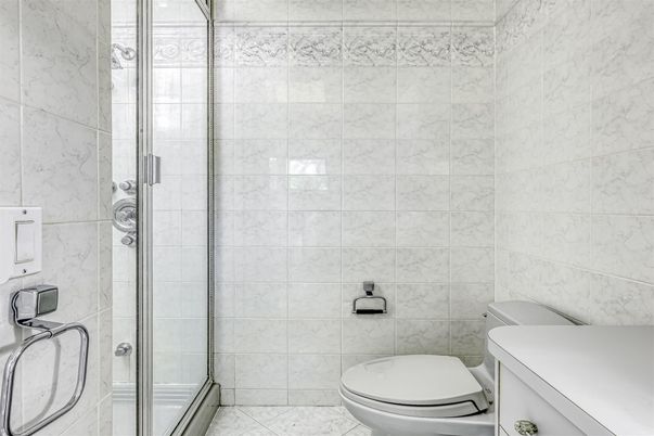 Bathroom, Glass Shower, Interior, Marble Walls