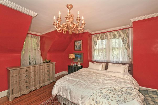 Bedroom, Chandelier, Interior, Wood Texture Flooring