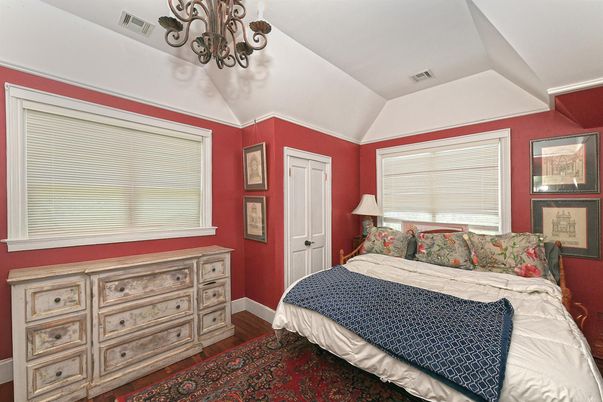 Bedroom, Chandelier, Interior, Wood Texture Flooring