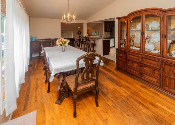 Chandelier, Dining room, Interior, Kitchen, Wood Texture Flooring