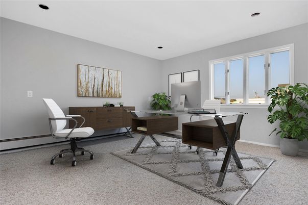 Home Office, Interior, Recessed Lighting