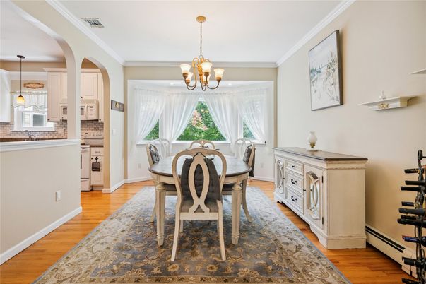 Chandelier, Dining room, Interior, Pendant Lights, Wood Texture Flooring