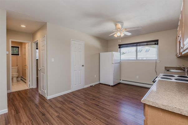 Bathroom, Interior, Kitchen, Recessed Lighting, Wood Texture Flooring
