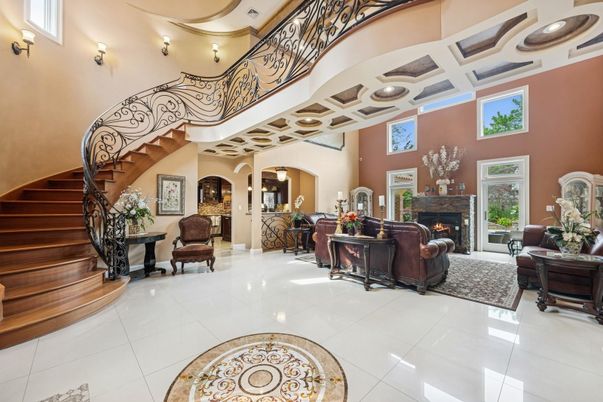 Fireplace, Interior, Living room, Recessed Lighting