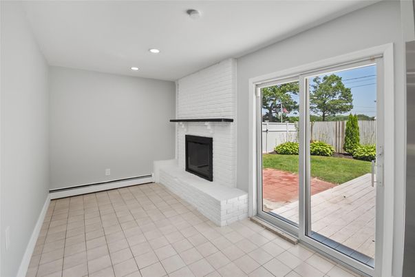 Empty room, Fireplace, Interior, Recessed Lighting