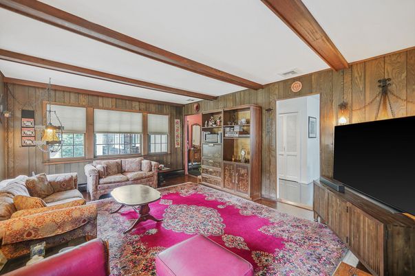 Interior, Living room, Wooden Beams, Wood Texture Flooring, Wooden Walls