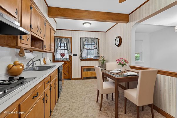 Dining room, Interior, Kitchen, Wooden Beams