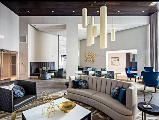 Dining room, Interior, Living room, Pendant Lights, Recessed Lighting, Wooden Ceilings, Wood Texture Flooring