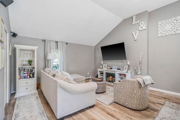 Fireplace, Interior, Living room, Wood Texture Flooring