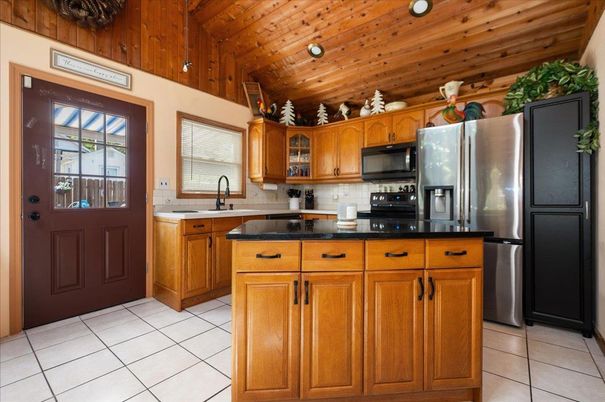 Interior, Kitchen, Recessed Lighting, Wooden Ceilings