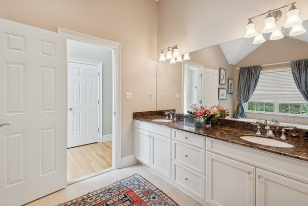 Bathroom, Dual Sink Vanities, Interior, Wood Texture Flooring