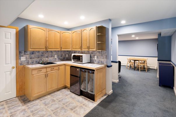 Dining room, Interior, Kitchen, Recessed Lighting