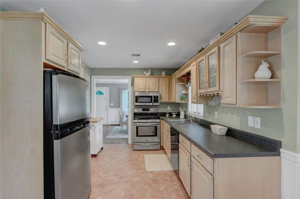 Interior, Kitchen, Recessed Lighting, Stainless Steel Appliances