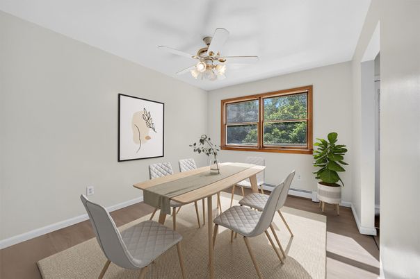 Dining room, Interior, Wood Texture Flooring