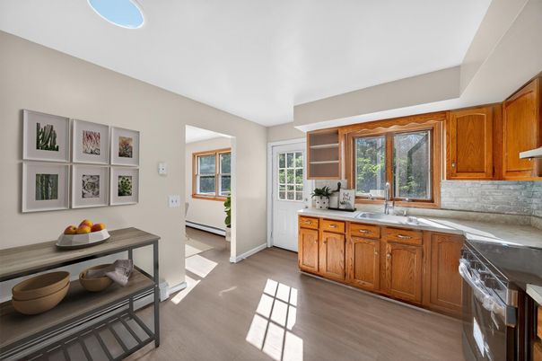 Interior, Kitchen, Wood Texture Flooring