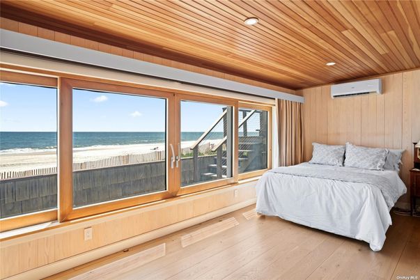 Bedroom, Interior, Recessed Lighting, Water, Wooden Ceilings, Wood Texture Flooring, Wooden Walls