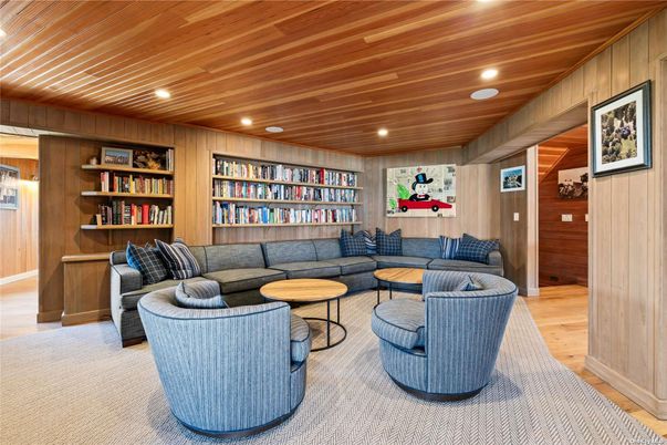 Interior, Living room, Recessed Lighting, Wooden Ceilings, Wood Texture Flooring, Wooden Walls