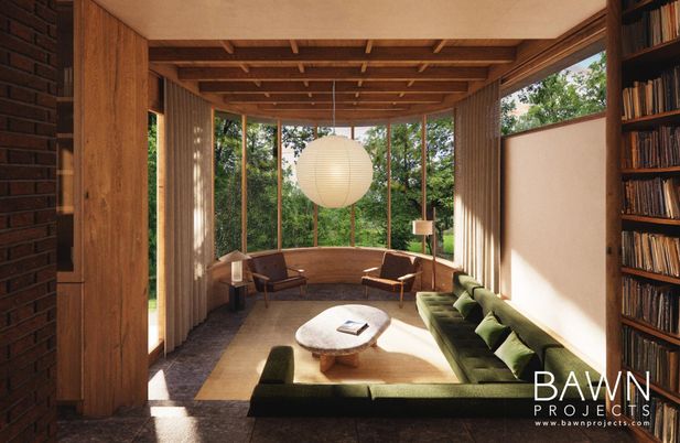 Interior, Pendant Lights, Stone Walls, Wooden Beams