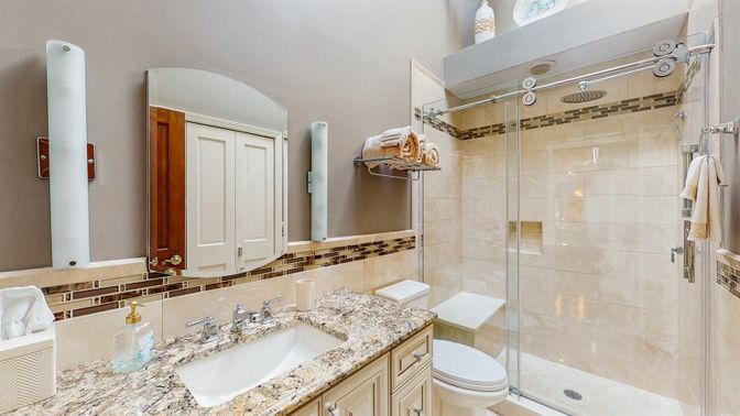 Bathroom, Glass Shower, Interior