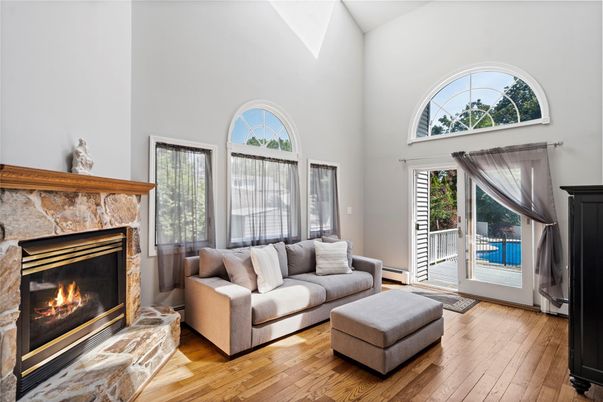 Fireplace, Interior, Living room, Wood Texture Flooring