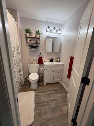 Bathroom, Interior, Wood Texture Flooring