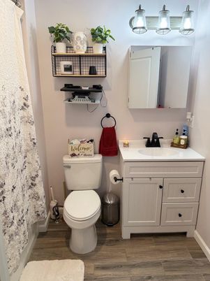 Bathroom, Interior, Wood Texture Flooring
