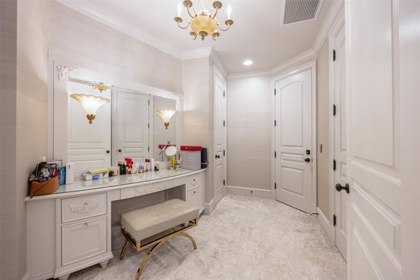 Bathroom, Chandelier, Interior, Recessed Lighting