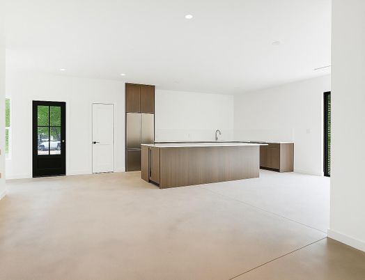 Empty room, Interior, Kitchen, Recessed Lighting