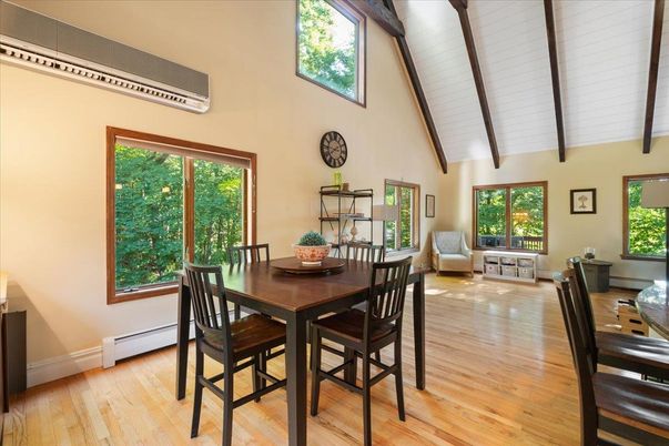 Dining room, Interior, Wood Texture Flooring