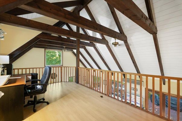 Home Office, Interior, Wooden Beams, Wood Texture Flooring