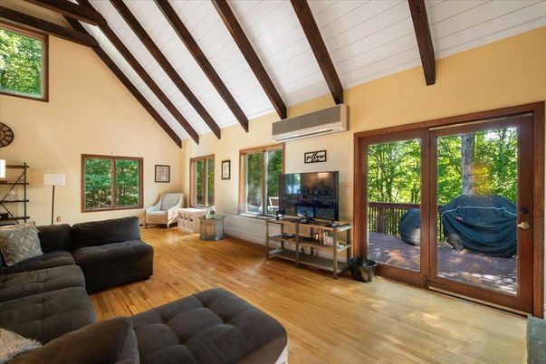 Interior, Living room, Wooden Beams, Wood Texture Flooring