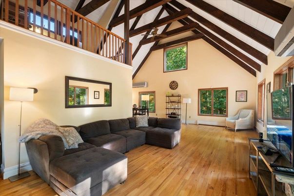 Interior, Living room, Wooden Beams, Wood Texture Flooring
