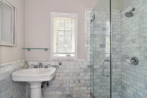 Bathroom, Glass Shower, Interior, Marble Walls