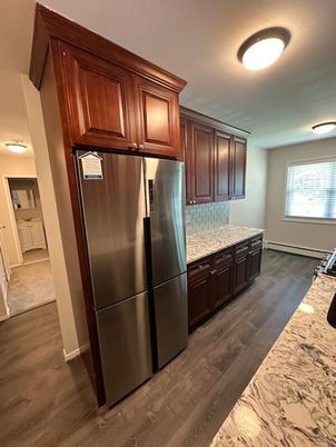 Interior, Kitchen, Wood Texture Flooring