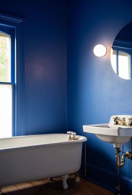 Bathroom, Free Standing Baths, Interior, Wood Texture Flooring