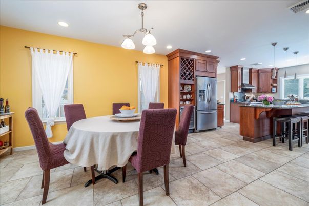 Dining room, Interior, Kitchen, Pendant Lights, Recessed Lighting